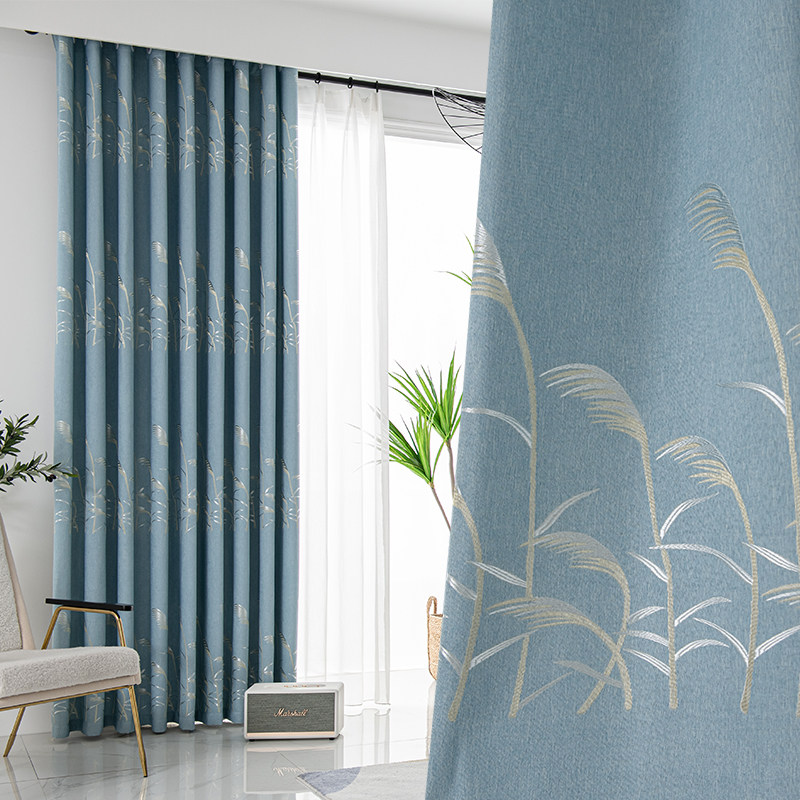 2020年新款i窗帘北欧简约现代客厅卧室挂钩打孔提花遮光窗帘定制,淘宝优惠券,粉丝福利购,淘宝优惠卷