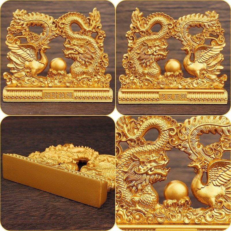 龙凤呈祥合金摆件家居办公室创意桌面装饰工艺品桌面摆件乔迁礼品,淘宝优惠券,粉丝福利购,淘宝优惠卷