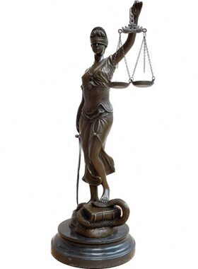 铜雕塑正义女神铜像摆件家居装饰品创意礼品客厅玄关书房摆设