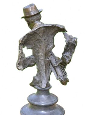 铜雕塑艺术工艺品男吹萨克斯音乐人物铜像装饰品摆件生日礼物雕像