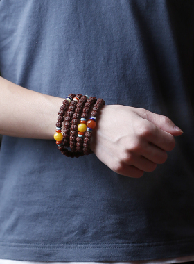 金刚菩提子手串配饰小配件男女佛珠108颗藏精品手链机刷包浆成品