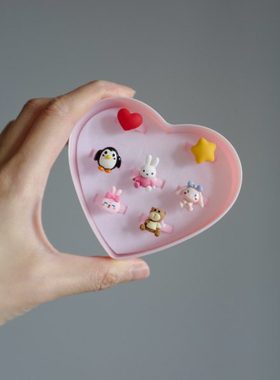 小女孩礼物 盒装女孩卡通戒指儿童配饰品小孩指环小女生首饰3-8岁