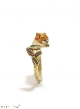 仓鼠 葵花籽 精致手工戒指