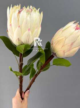 霸王花仿真花帝王花假花婚礼布景插花装饰客厅家居摆设婚庆手捧花