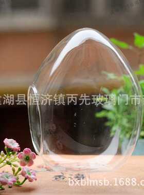 玻璃瓶现货中式创意微景观生态瓶鹅蛋形装饰摆件玻璃花瓶