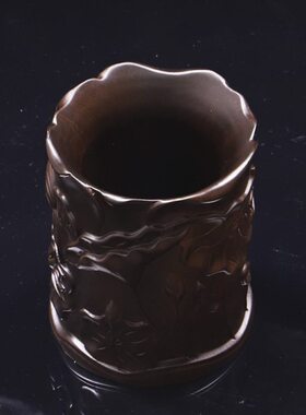 红木笔筒创意雕刻复古中国风办公桌面摆件教师节礼物实木收纳笔筒