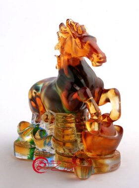 琉璃新十二生肖马到成功创意家居饰品摆件朋友长辈生日贺寿礼物
