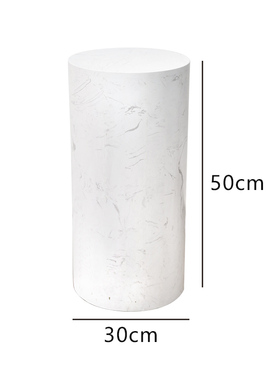 圆柱型圆型玄关落地大理石工艺品摆件F基座酒店会所雕塑展示底座