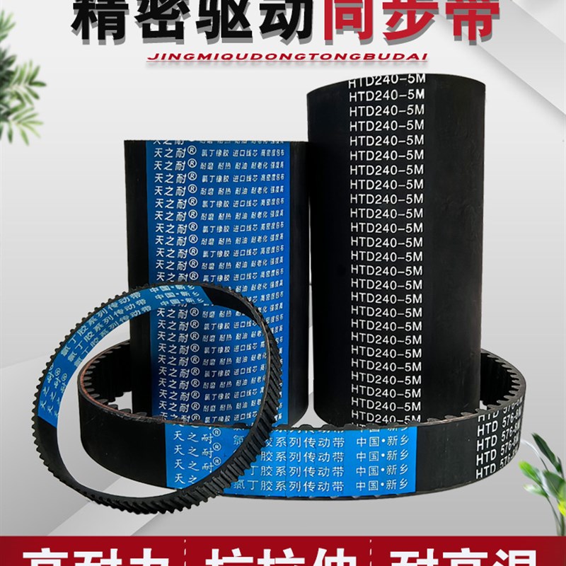 HTD同步带橡胶传动皮带齿形5oM505 5M510 5M515 5M520 5M525 5M53 - 图2