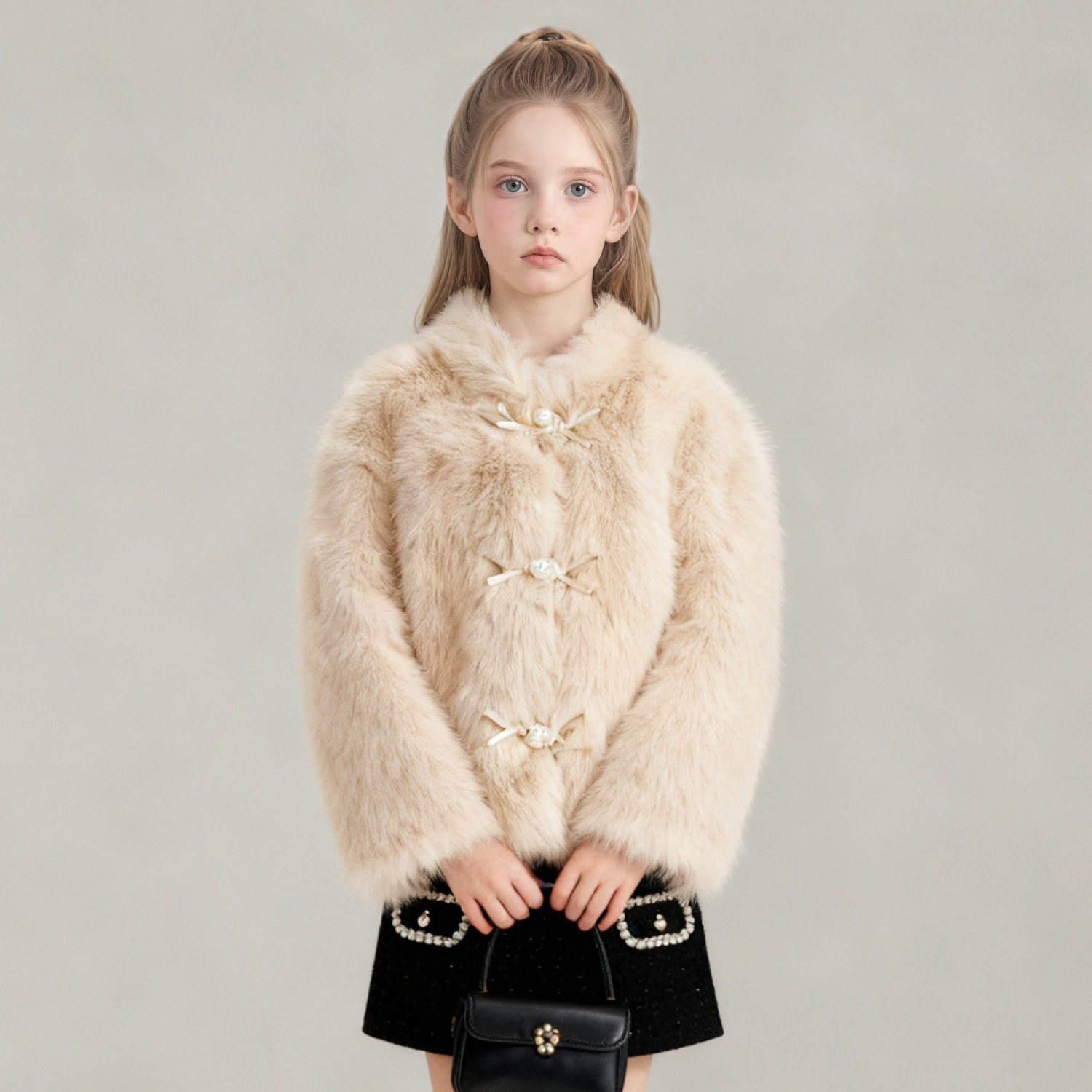 萌校长2025秋冬轻奢新款儿童皮草外套女童短款开衫小女孩毛毛大衣,淘宝优惠券,粉丝福利购,淘宝优惠卷
