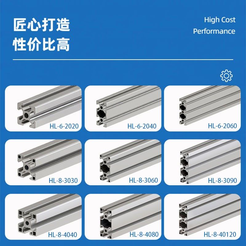 欧标4040工业铝型材框架40x40铝合金40*40型材支架diy定做制4080 - 图1