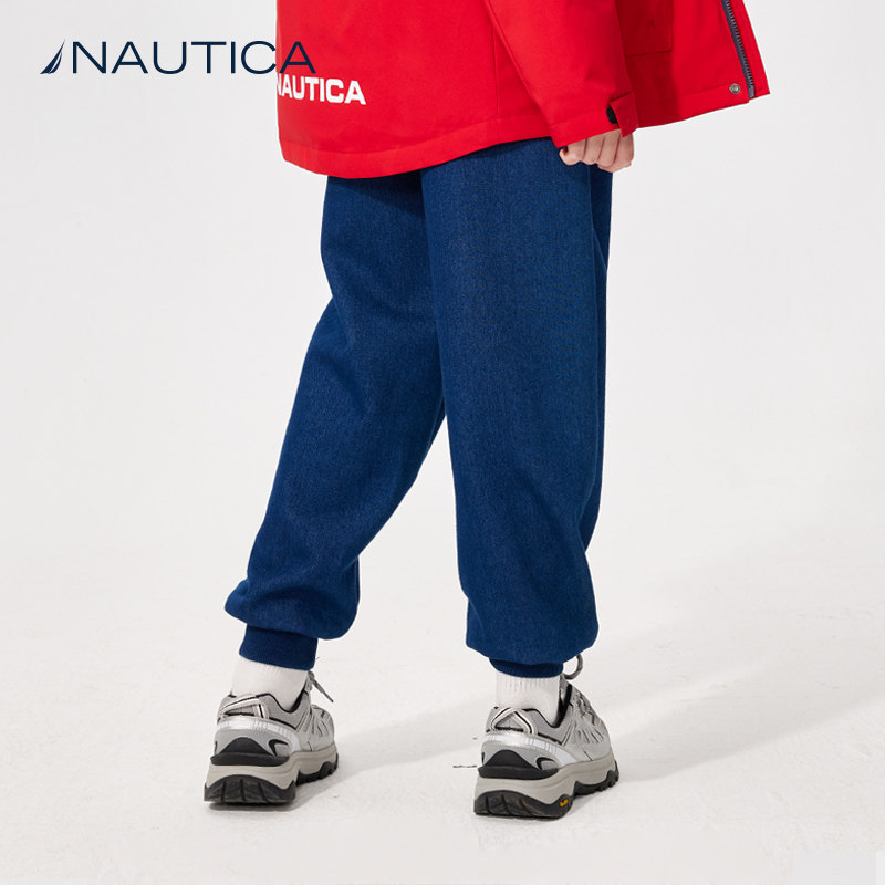 NAUTICA/诺帝卡童装 男童女童牛仔裤加绒长裤春秋季儿童美式复古,淘宝优惠券,粉丝福利购,淘宝优惠卷