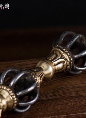 五摆件艺品家用欧 尼泊尔斯特 铁手工下供具上 股普巴橛客厅铜