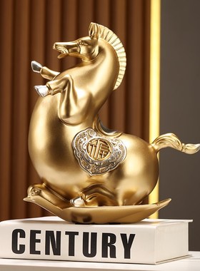 新中式马c踏飞燕文创办公室装饰品书房桌面马摆件老板桌工艺品搞