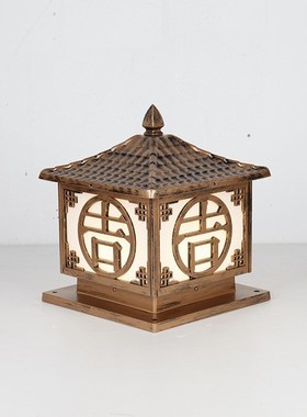 花园庭院户外太阳能柱头灯吉字柱头灯景观灯景区商场Z庭院柱头灯