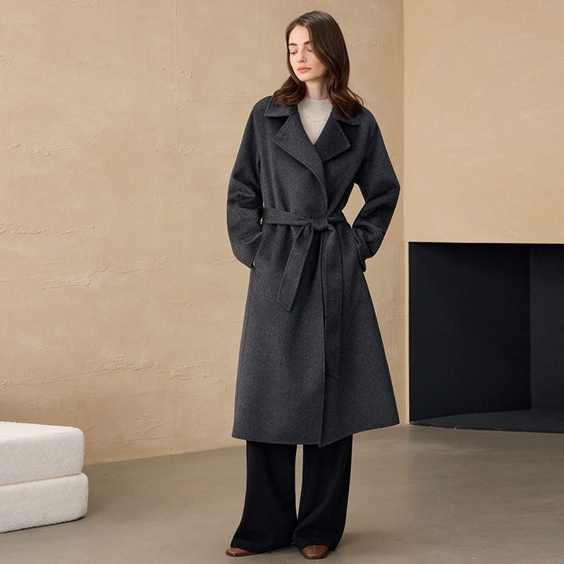 桐乡合盈 100%纯山羊绒大衣双面呢2025秋冬季高级感宽松外套女,淘宝优惠券,粉丝福利购,淘宝优惠卷