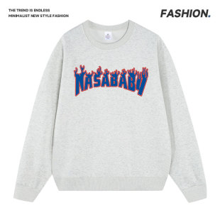 2025秋冬新款街头风宽松长袖印花卫衣