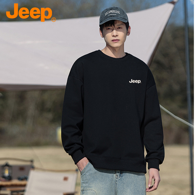 JEEP吉普圆领卫衣男士秋冬新款