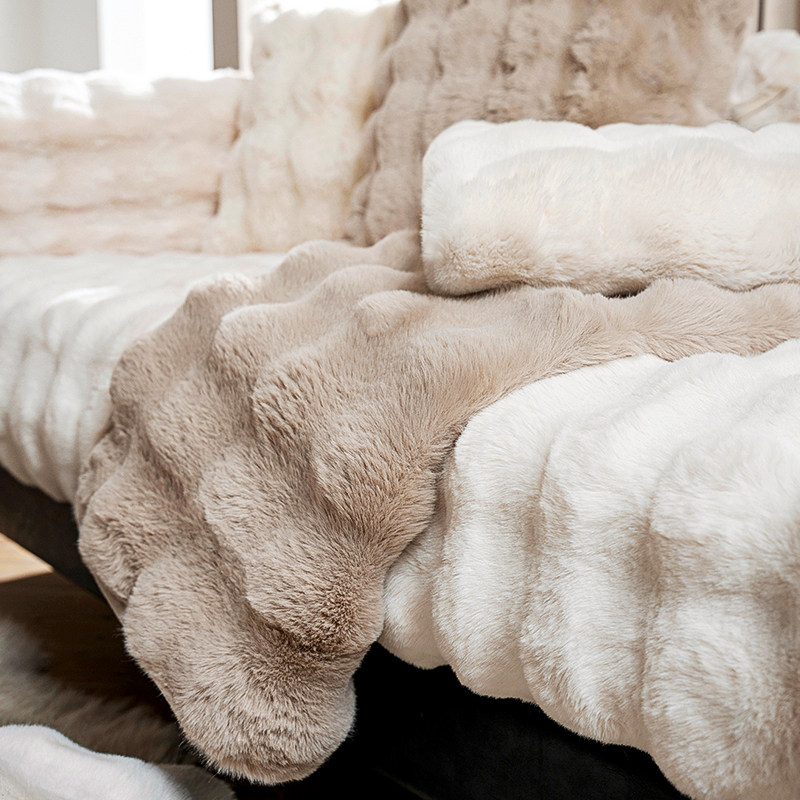 按摩兔毛绒沙发垫冬季坐垫加厚防滑皮沙发套罩202T3新款保暖盖布,淘宝优惠券,粉丝福利购,淘宝优惠卷