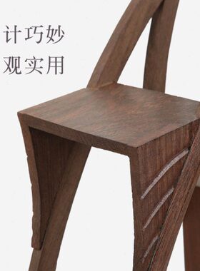 博古架茶具架工艺品实木客厅禅意摆件新中式置物架展示架 子 红木