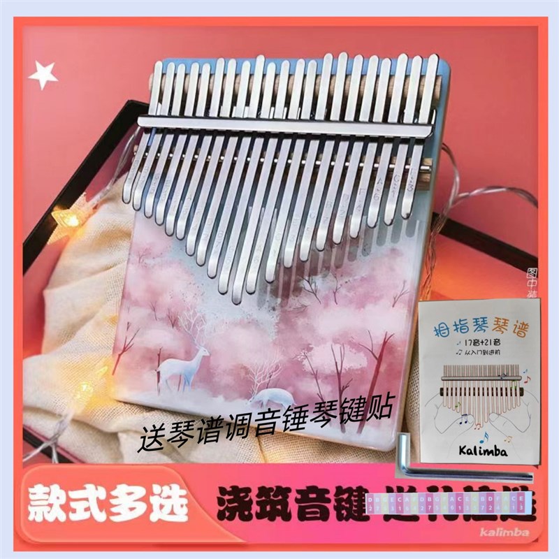 21音拇指琴17音卡林巴琴初学者女生手指K钢琴孩子生日礼物网红乐 - 图3