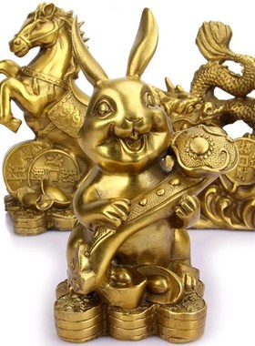 铜十二生肖摆件属鼠牛虎属兔B龙蛇马羊猴鸡狗猪 铜生肖摆件