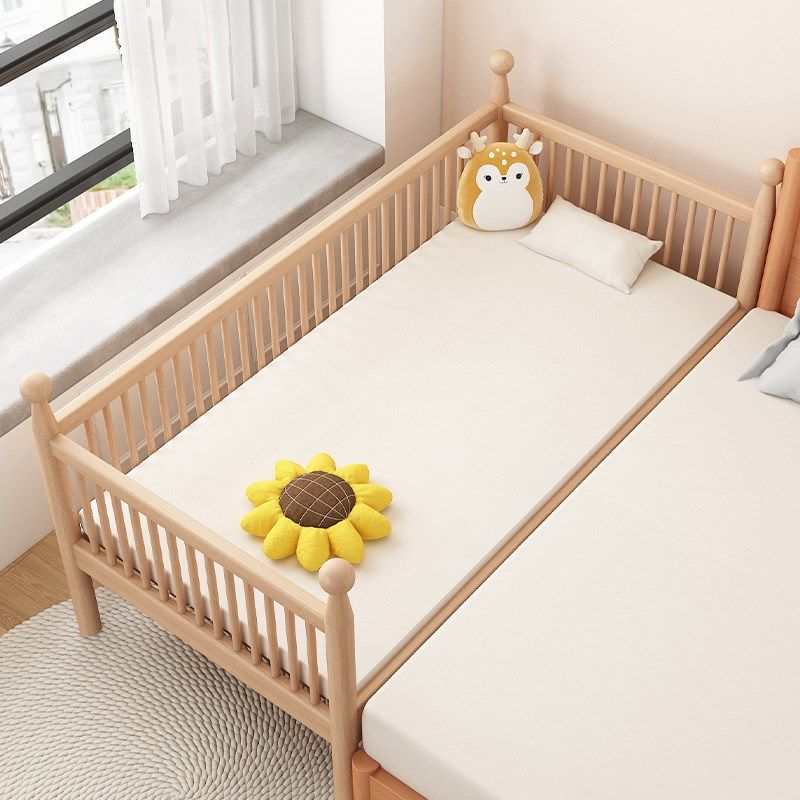 海木源拼接床实木婴儿床加宽大人可睡H平接儿童榉木床边床宝宝神,淘宝优惠券,粉丝福利购,淘宝优惠卷