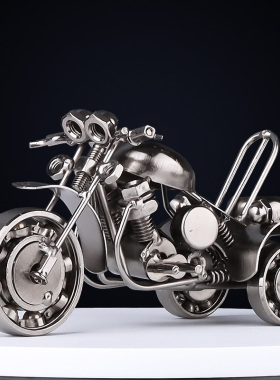 复古摩托车摆件创意家居客厅酒柜书架电视柜装饰品玄关桌面工艺品