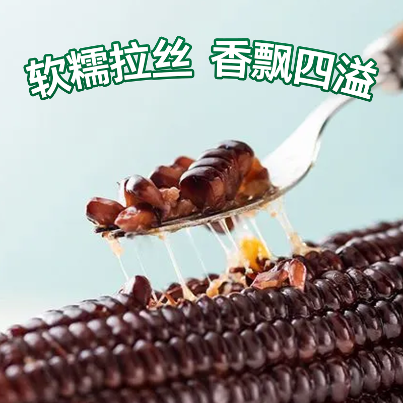 康宇田源新鲜黑甜糯玉米220g×8根非转基因真空装包装