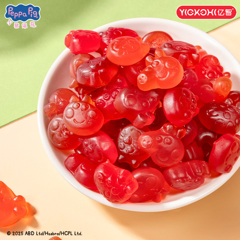 亿智小猪佩奇联名年货元宝造型QQ糖礼盒维生素营养解馋软糖小零食,淘宝优惠券,粉丝福利购,淘宝优惠卷