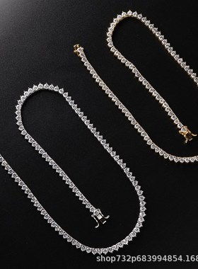 Lazada爆款嘻哈 单品三爪网球单排链 Tennis chain