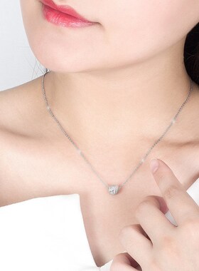 s925纯银万能项链女针式路路通穿珠带针穿心可调节V盒子链厂家