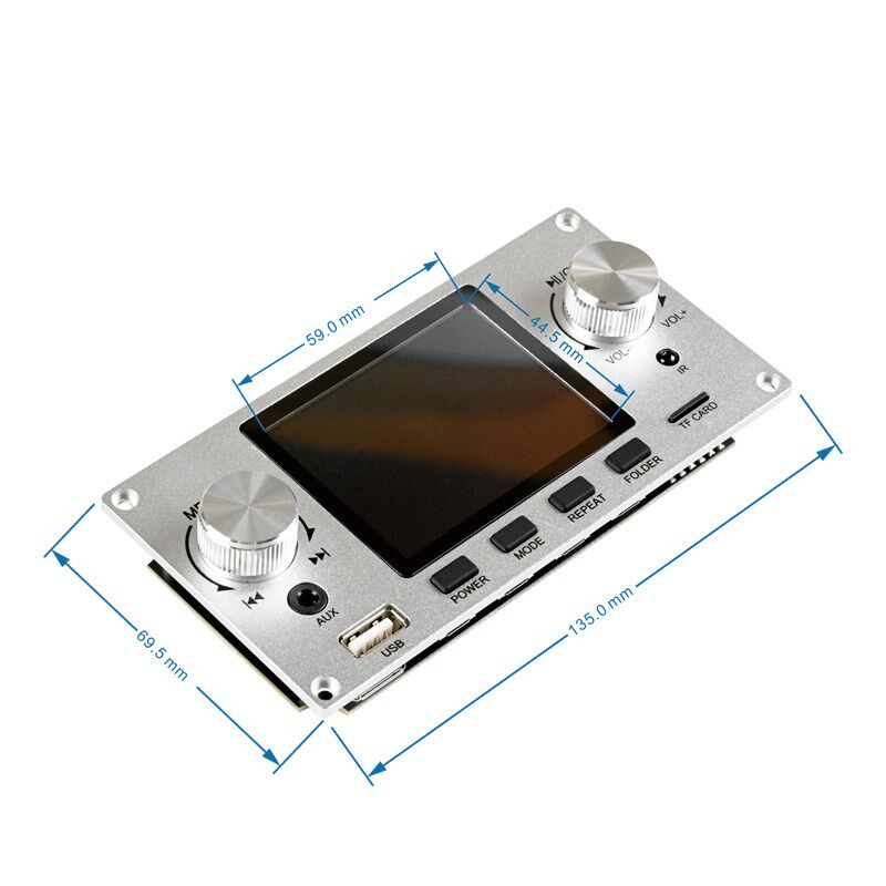 2.8寸TFT彩屏蓝牙无损音频播放器解码板模块支持I2S数字音频输出 - 图2