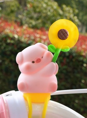 电动车装饰摆件婴儿车玩具宠物推车挂件儿童自行电瓶车配件小风车