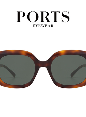 【新品】PORTS墨镜方圆大框太阳镜显脸小防紫外线PSF23606