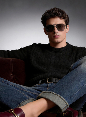 PORTS双梁飞行员男太阳镜开车驾驶墨镜男款防紫外线护眼PSM22404