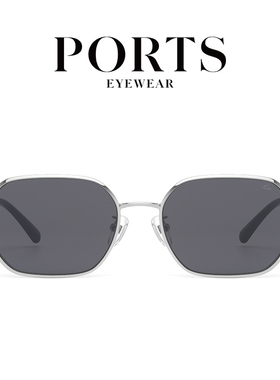 【江疏影同款】PORTS复古风金属框墨镜老钱风椭圆墨镜PSF21603