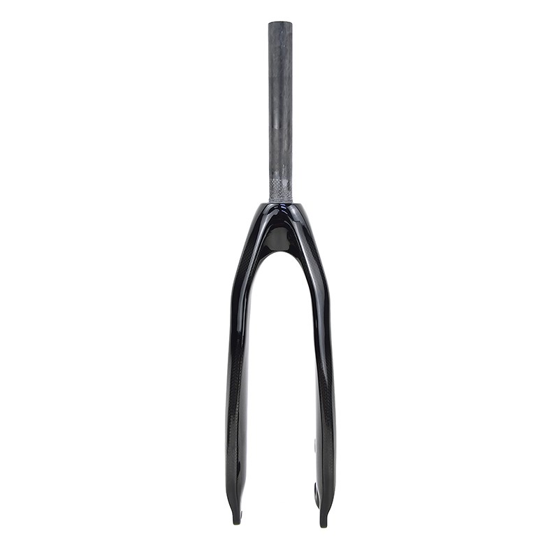 新款!无标碳纤维自行车前叉硬叉攀A爬车前叉28.6街攀前叉20寸24寸 - 图1