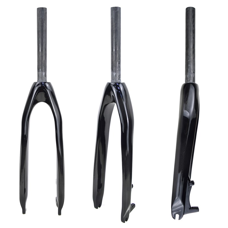 新款!无标碳纤维自行车前叉硬叉攀A爬车前叉28.6街攀前叉20寸24寸 - 图3