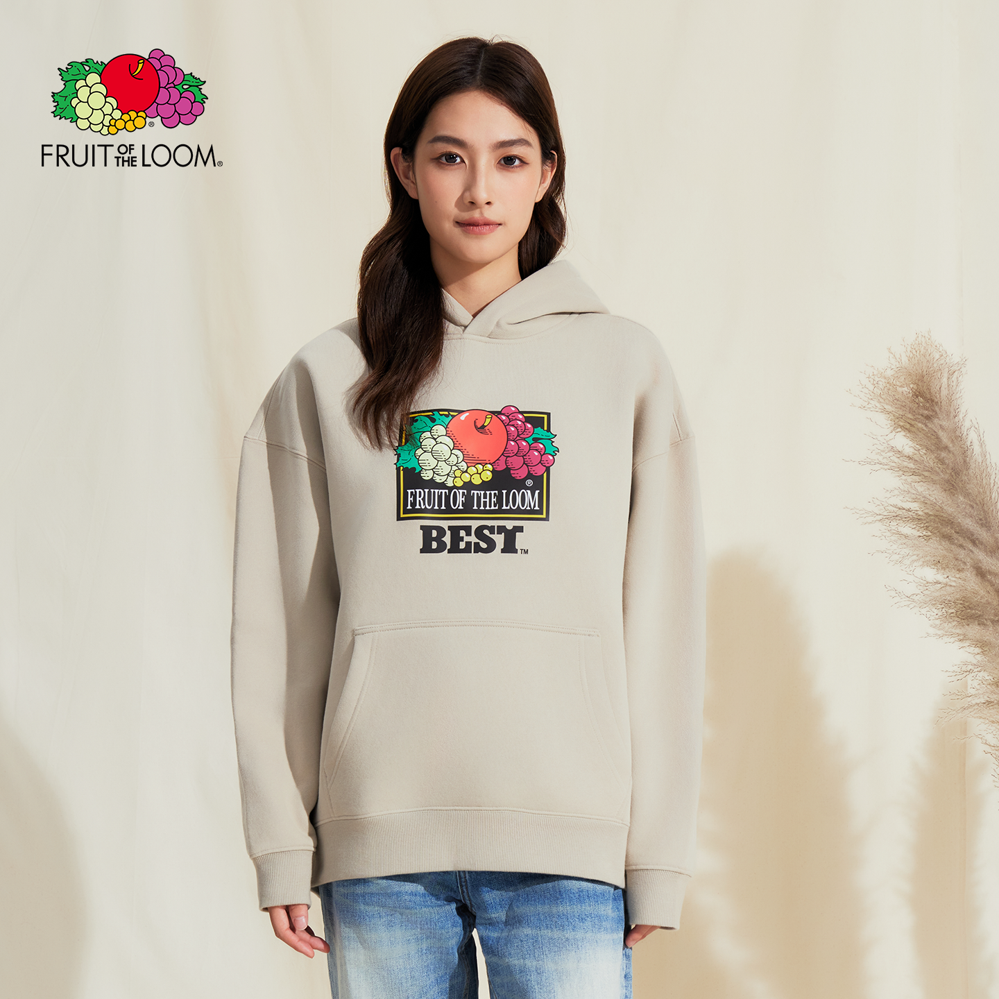 「鲜果布衣·加绒款」2025秋冬新款烫画加绒情侣男女时尚保暖卫衣,淘宝优惠券,粉丝福利购,淘宝优惠卷