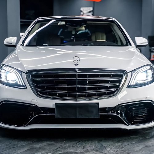 适用奔驰S级W222S320S350改装S63S65AMG大包围前杠后杠迈巴赫中网 - 图2