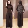 High-end national style vest trousers 2026 new style female autumn middle-aged mother's popular high-end three-piece set this year
