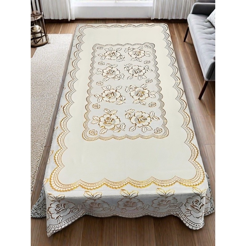 PVC餐桌垫防水防尘防烫免洗长方形家用烫金桌布茶几台布免洗,淘宝优惠券,粉丝福利购,淘宝优惠卷