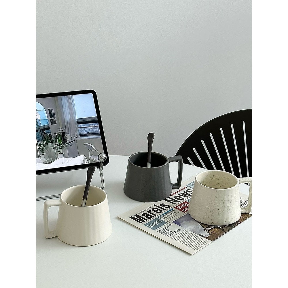 复古咖啡杯ins风下午茶陶瓷杯网红餐厅杯子马克杯带勺家用办公室,淘宝优惠券,粉丝福利购,淘宝优惠卷