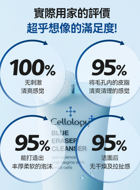Cellology奢乐肌蓝舒焕肤洁面乳水杨酸洗面奶深层清洁毛孔80ml/支