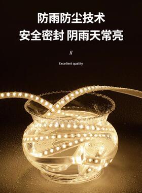 户外太阳能灯带led灯带七彩RGB智能感应灯亮化工程花园庭院氛围灯