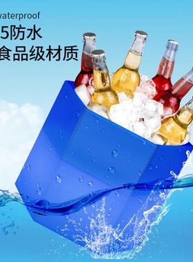 LED啤酒香槟桶发光冰桶六角遥控户外防水耐摔塑料花盆冰块桶