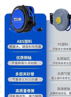 气鼓自动伸缩卷管器空压机气管汽修气泵卷线器洗车店打气软管收缩