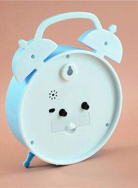 闹钟塑料马蹄表静音无声挂墙摆件奇门四害学生闹铃黄色 绿色