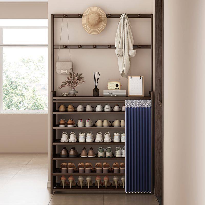 置物架简易鞋柜鞋架门口鞋子进门收纳柜鞋架子宿舍多层靠墙竹鞋架,淘宝优惠券,粉丝福利购,淘宝优惠卷